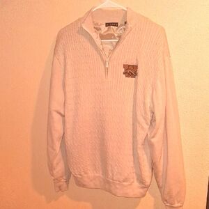Divots Western Michigan Men's Beige Lined Sweater Jacket M